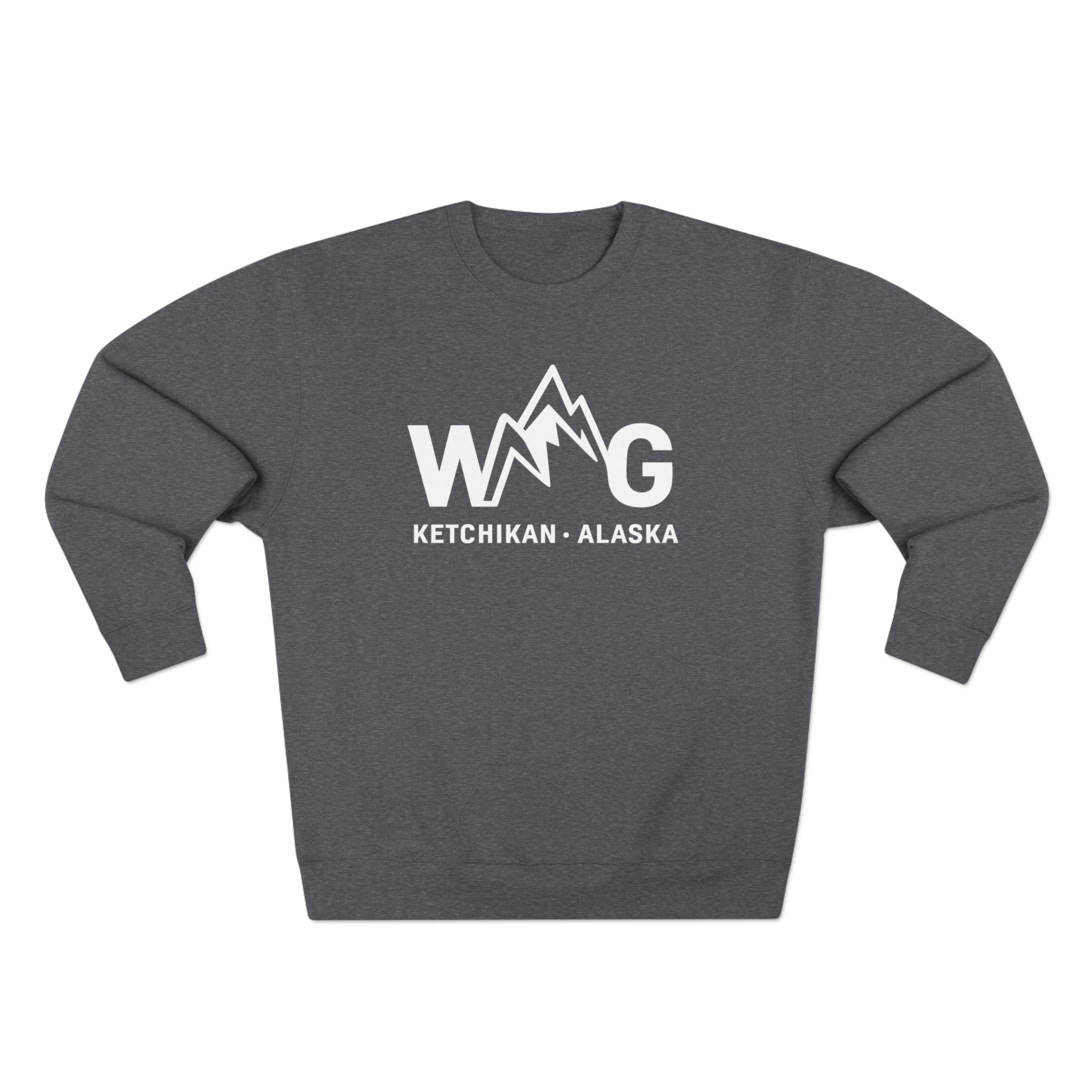 WAYG- Collection- Ketchikan Alaska-Unisex Crewneck Sweatshirt- Salmon