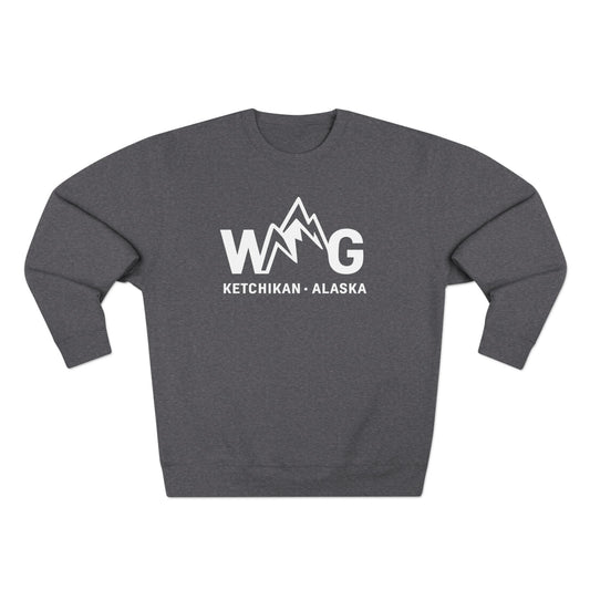 WAYG- Collection- Ketchikan Alaska-Unisex Crewneck Sweatshirt- Salmon