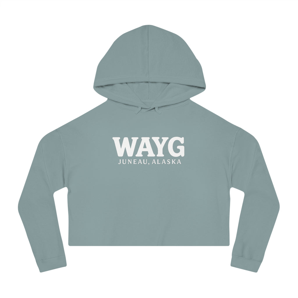 WAYG Collection- Juneau Alaska- Women’s Cropped Hooded Sweatshirt
