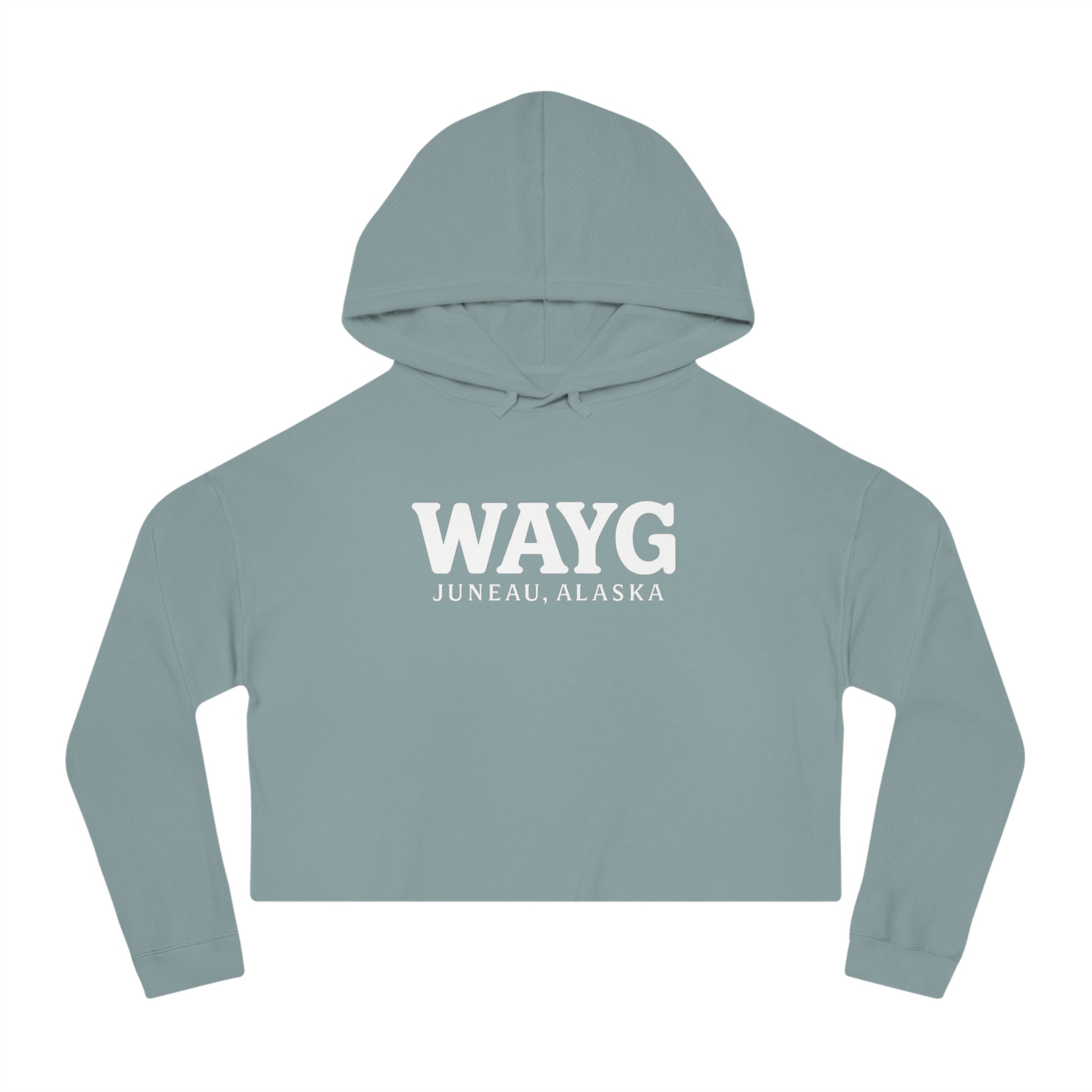 WAYG Collection- Juneau Alaska- Women’s Cropped Hooded Sweatshirt