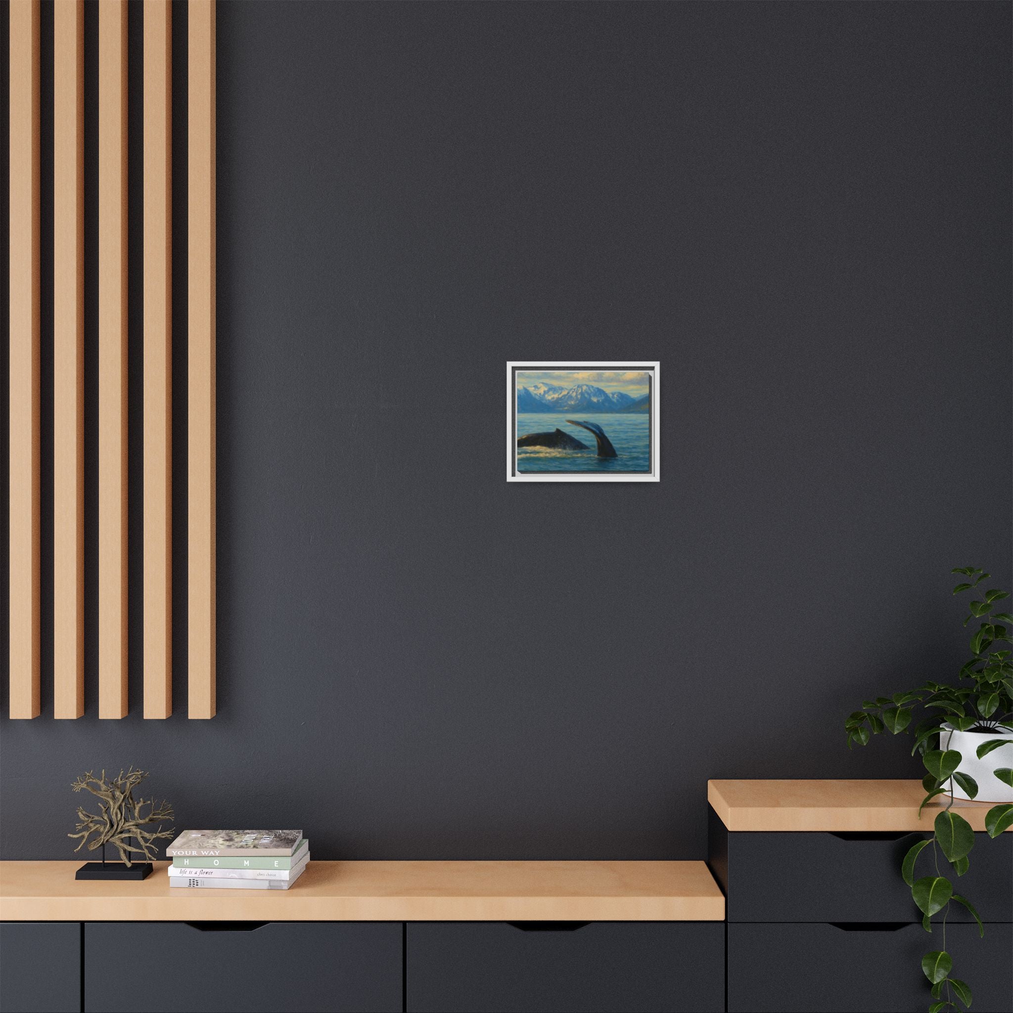 WAYG Collection- Sitka Alaska- Whale Artwork Framed Canvas