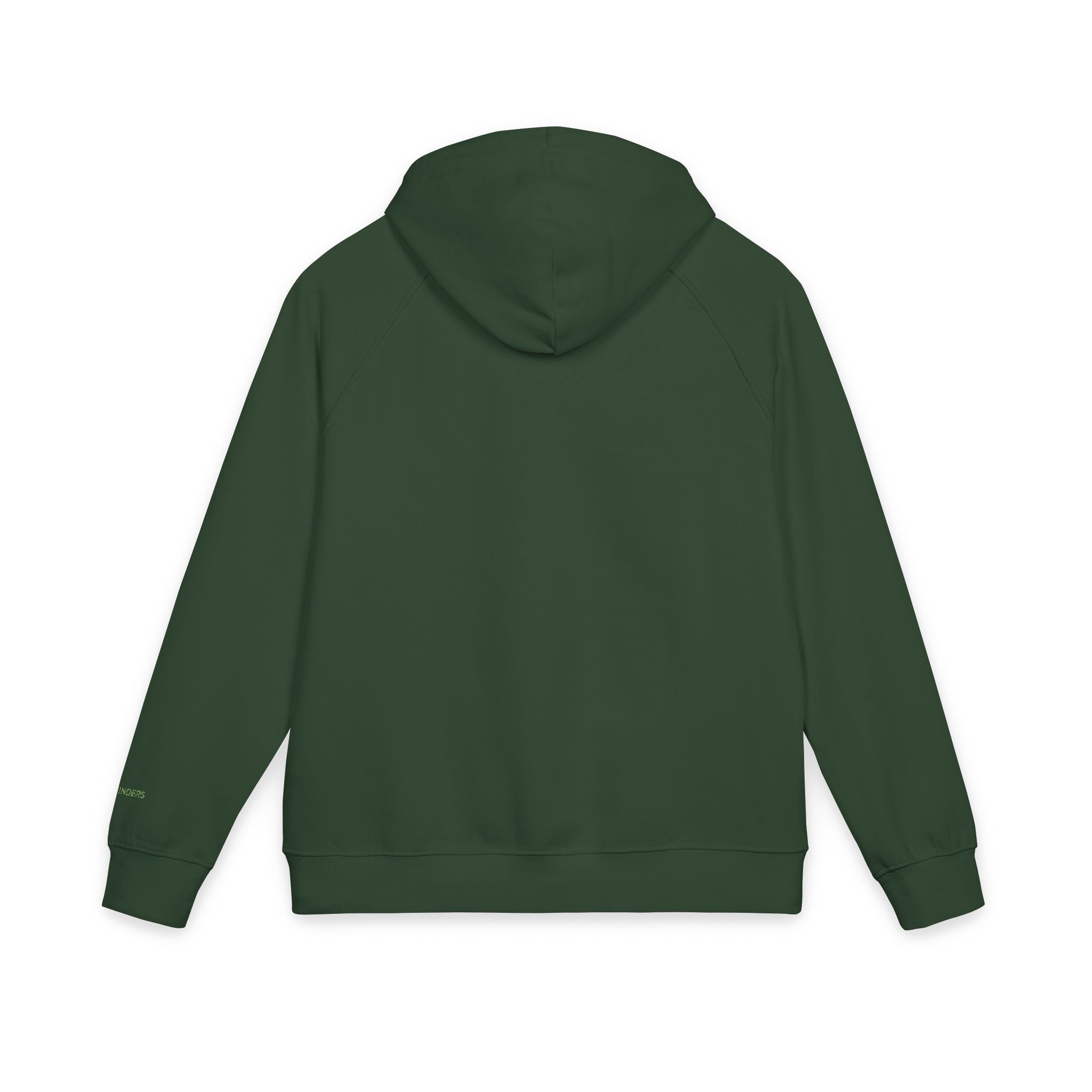 Embroidered Mountain Logo Hoodie — Forest Green Eco Raglan