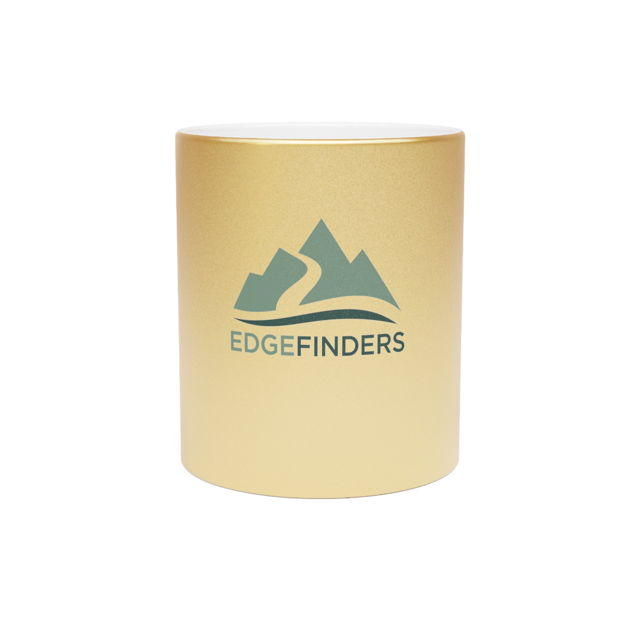 Metallic Mug - Custom Silver or Gold Travel Coffee Cup, Ideal Gift for Nature Lovers, Camping, Hiking, Travel, and Adventure Enthusiasts