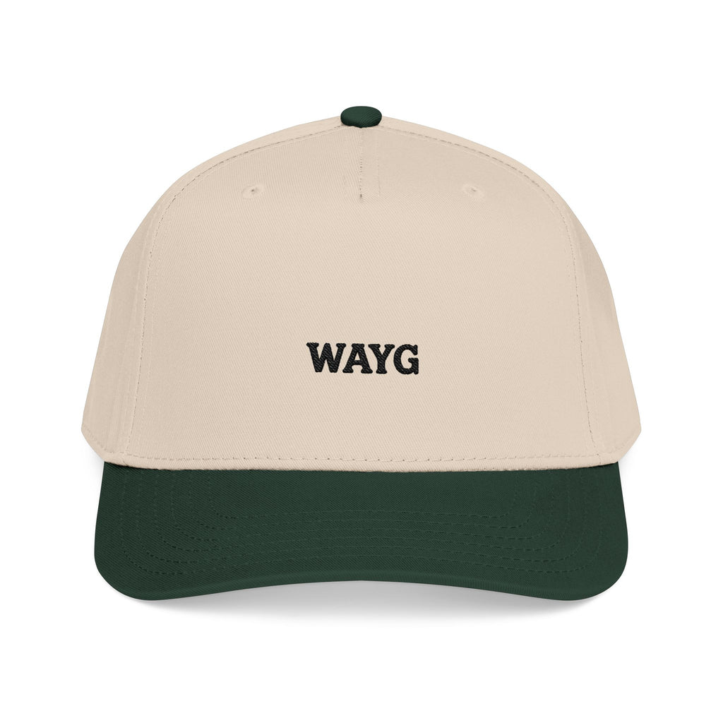 WAYG Embroidered Baseball Cap — Mid Profile Two-Tone Dad Hat