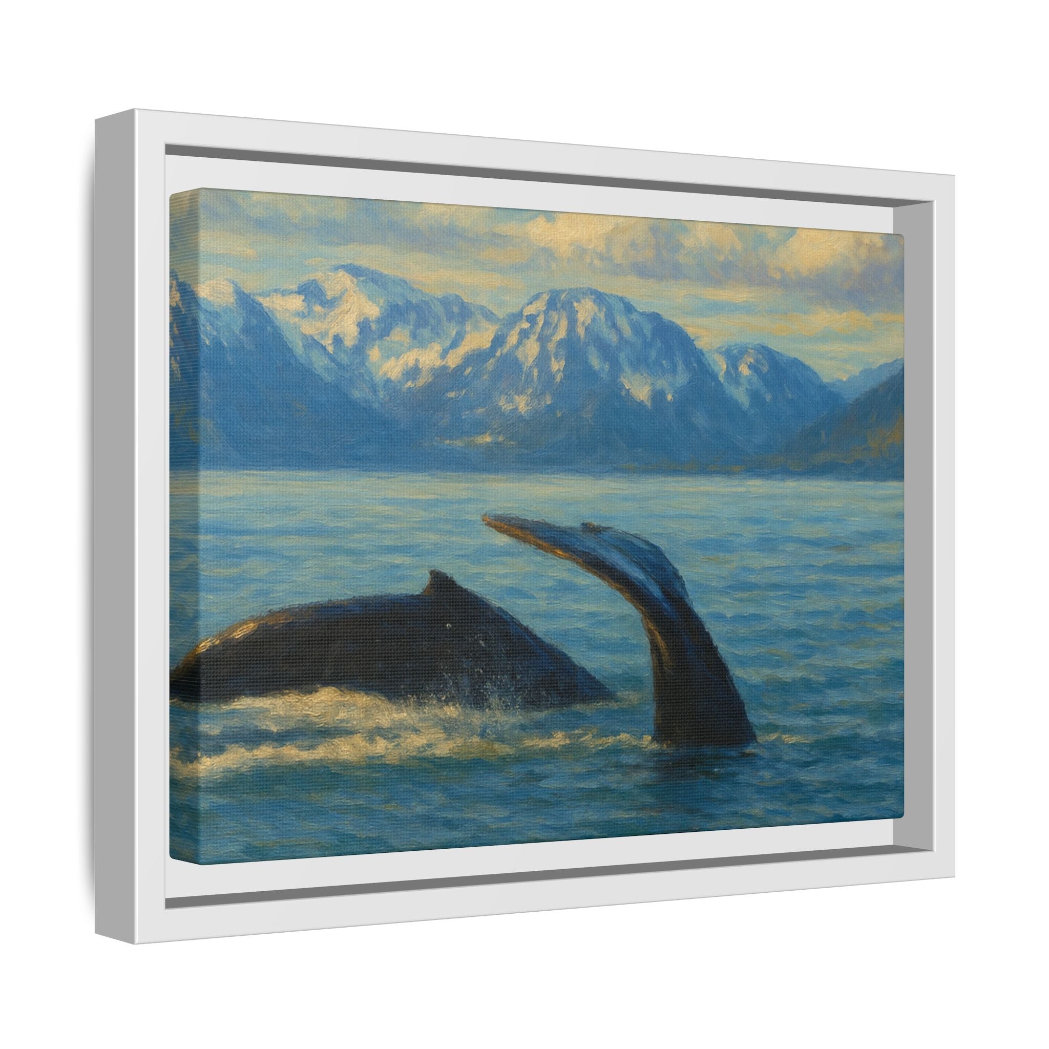 WAYG Collection- Sitka Alaska- Whale Artwork Framed Canvas