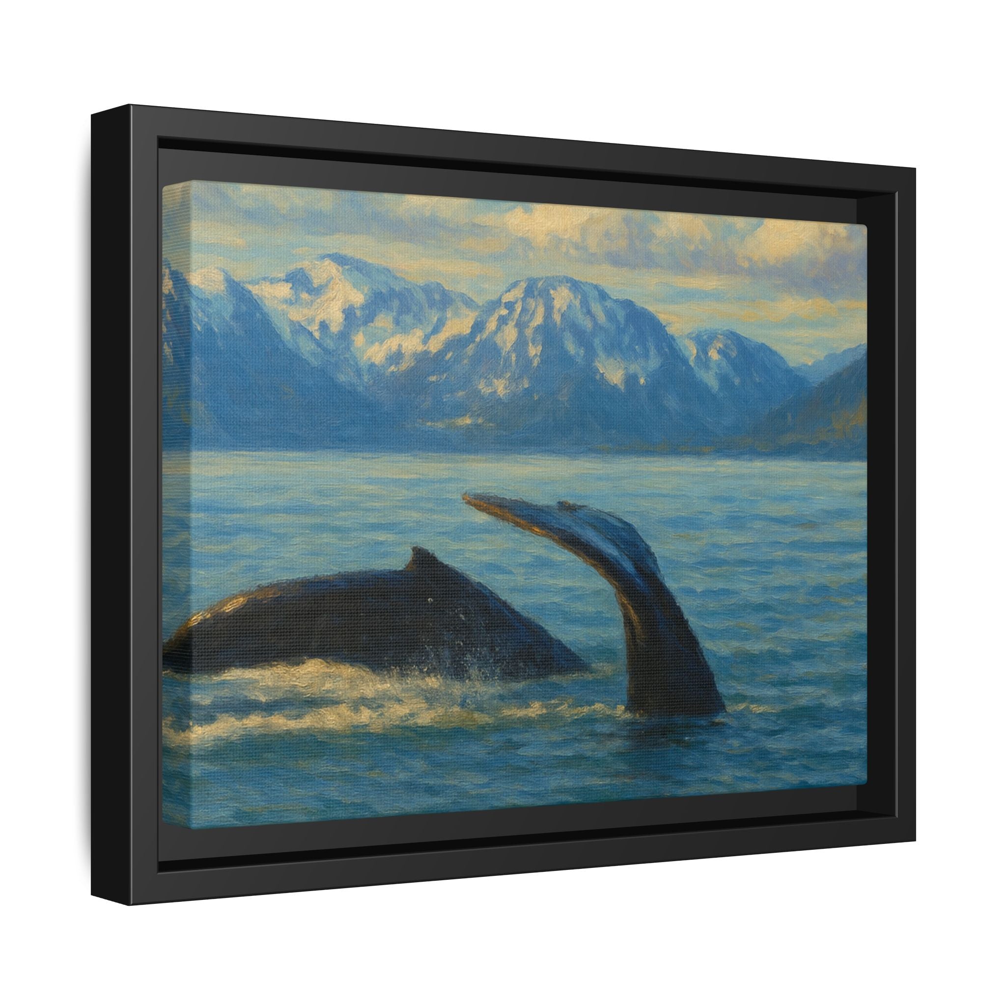 WAYG Collection- Sitka Alaska- Whale Artwork Framed Canvas