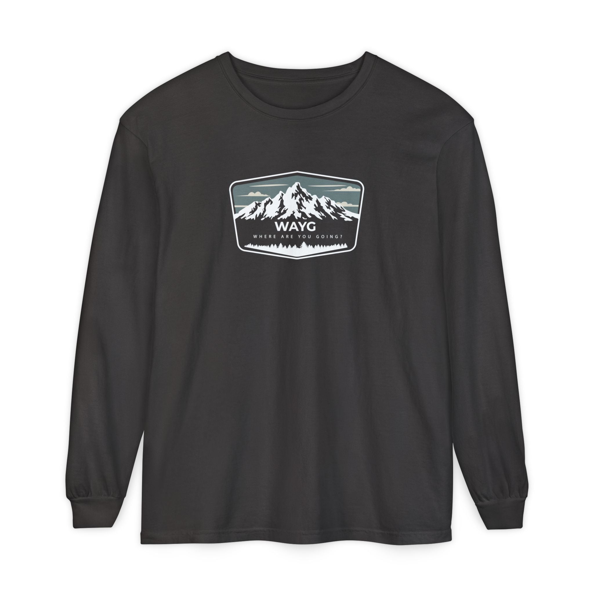 Mountain Adventure Long Sleeve T-Shirt - Cozy Outdoor Tee for Hiking, Camping, Travel, Gift for Outdoorsy Friends, Unisex Casual Wear