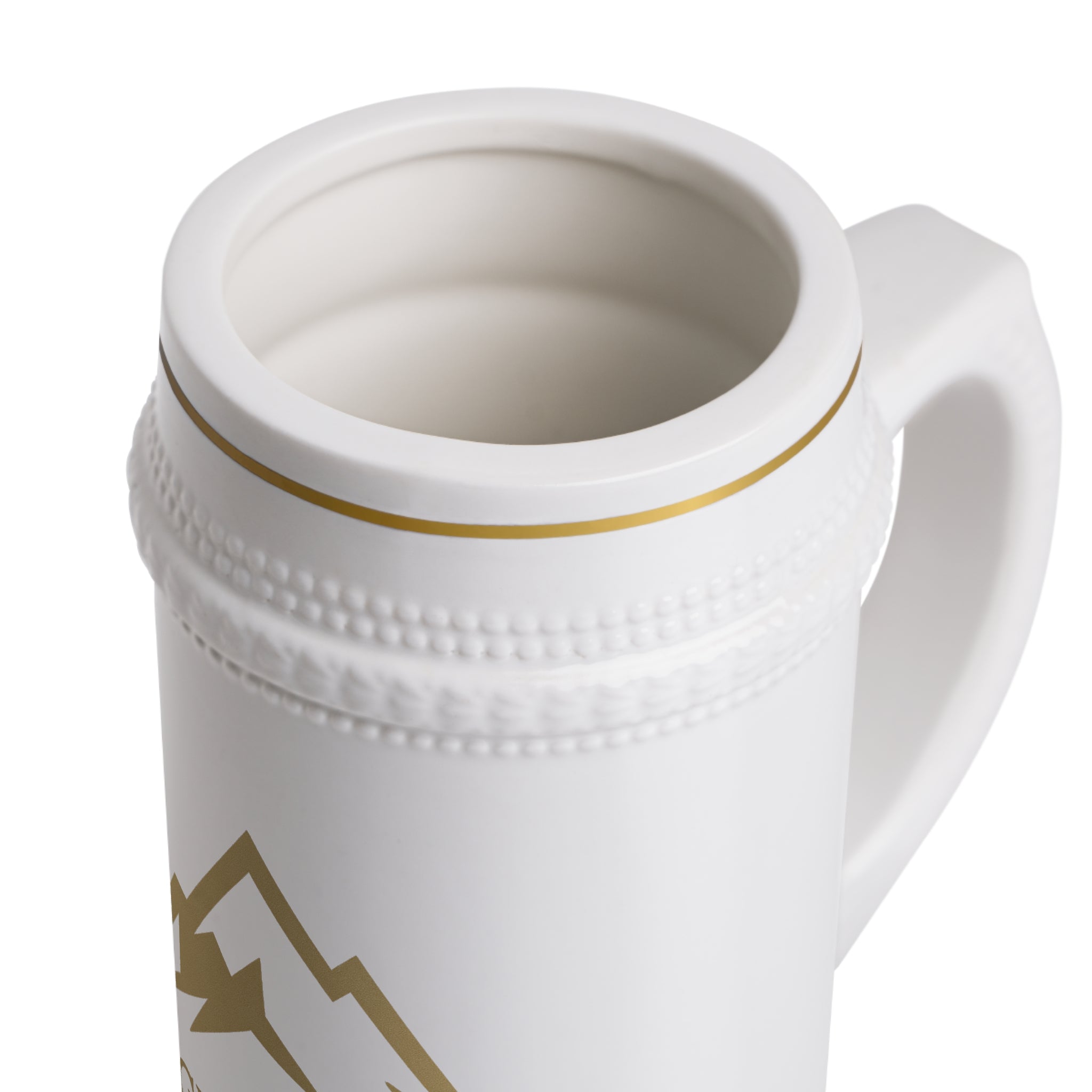 Elegant Beer Stein Mug with Gold Trim - Perfect for Celebrations, Gifts, Home Bars, Father's Day, and Weddings