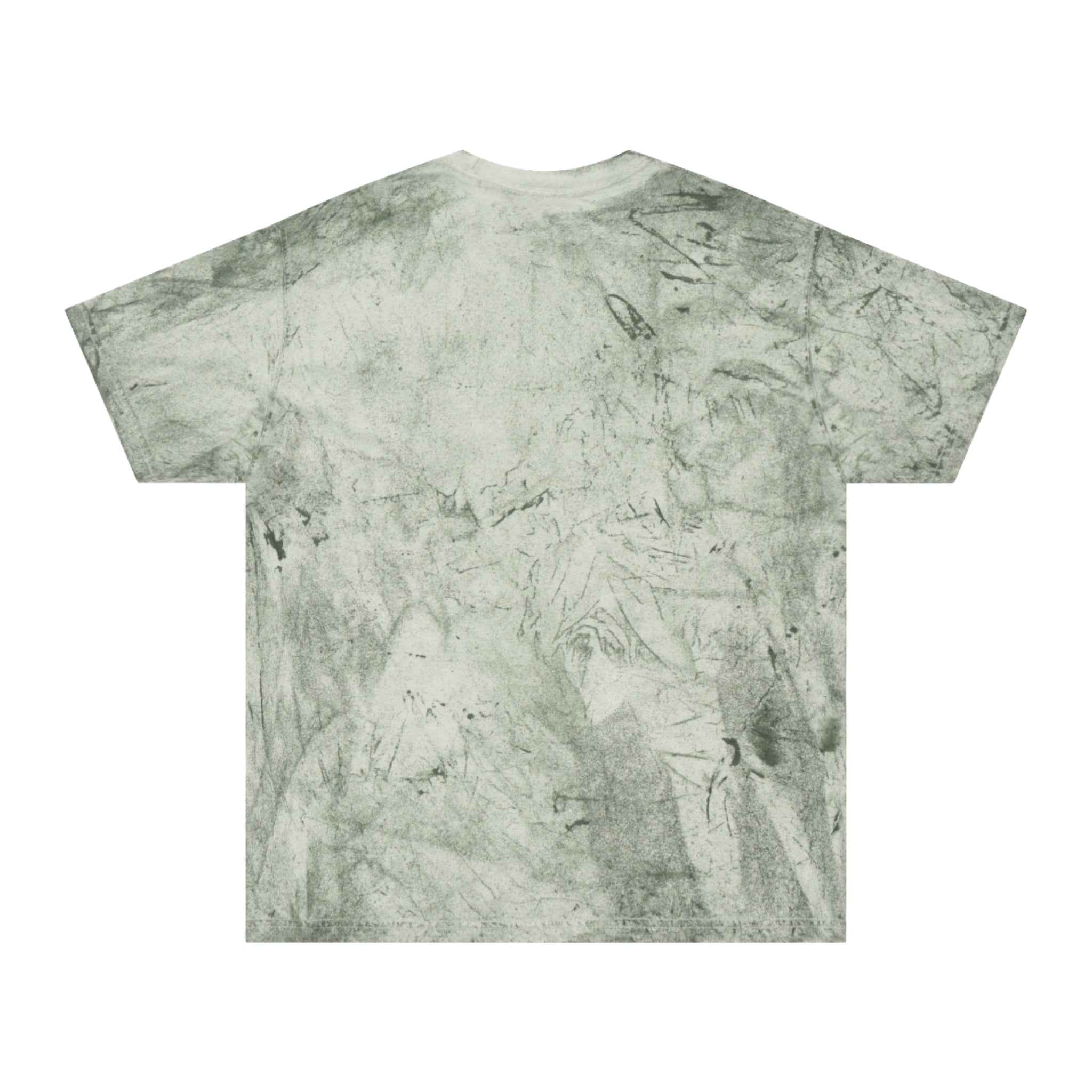Golden Tie-Dye Tee — Minimal 'WAVE' Mountain Logo