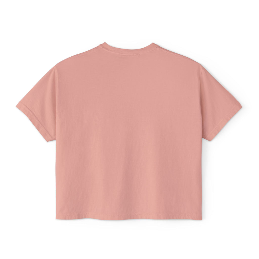 Women's Boxy Tee — Vintage Mountain Patch Tee (NAVC)