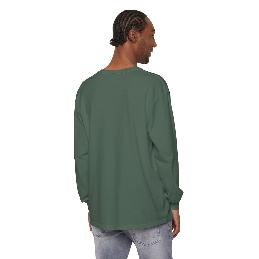 Garment-dyed Long Sleeve Tee - Casual Comfort, Unisex Style, Perfect Gift for Friends or Family, Layering Essential, Eco-friendly Tee