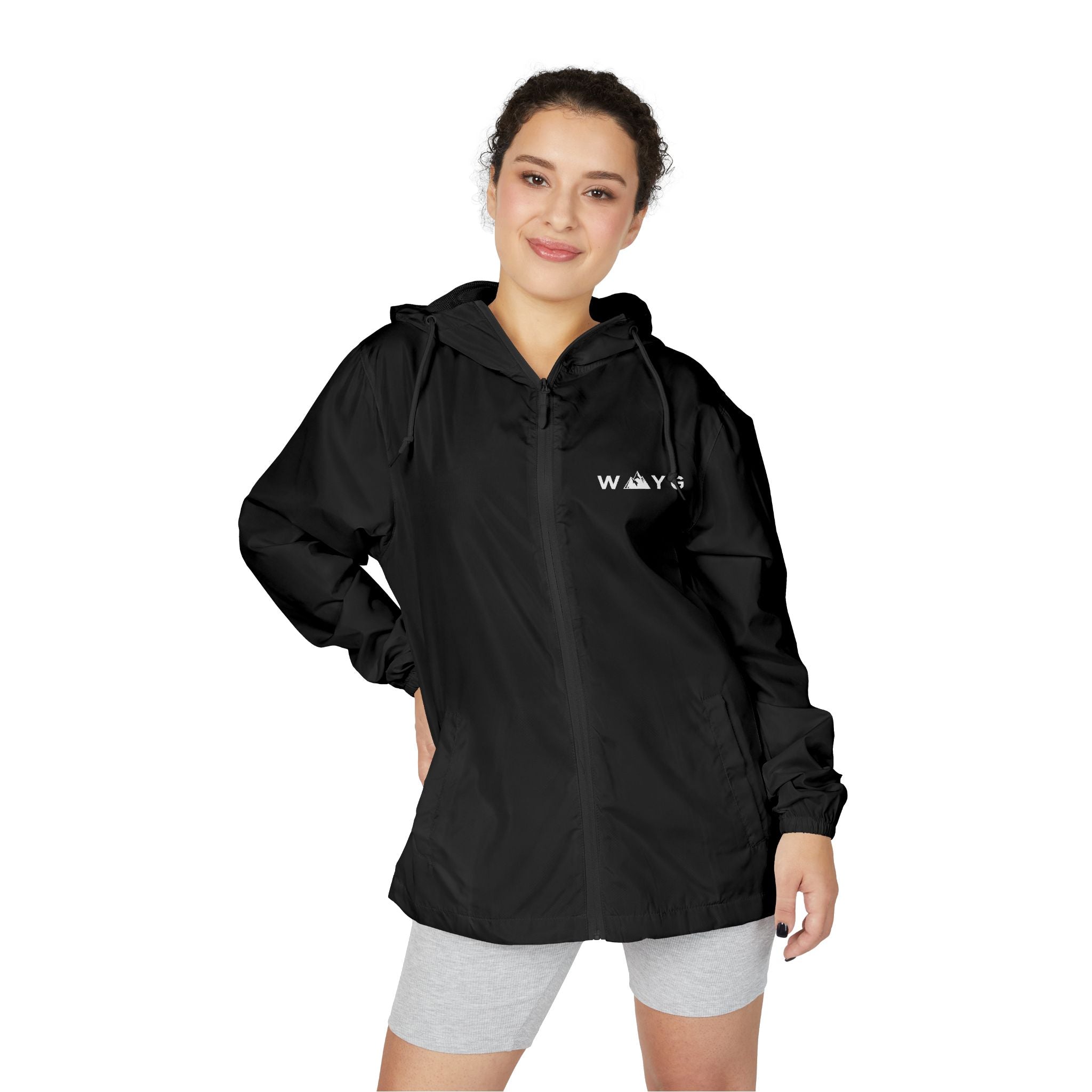 WAYG Windbreaker Jacket Lightweight Zip-Up Hooded Jacket