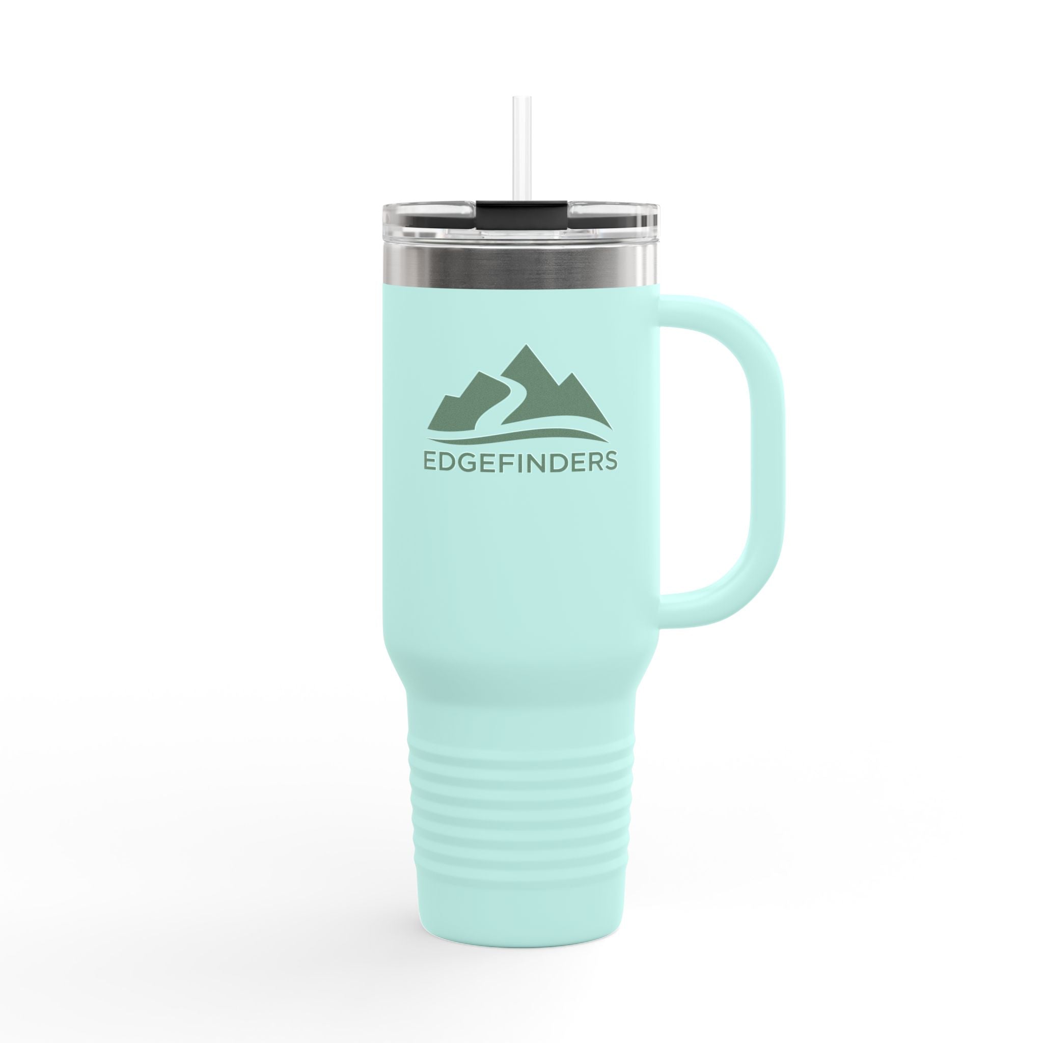 Eco-Friendly Insulated Travel Mug - 40oz with Mountains Design