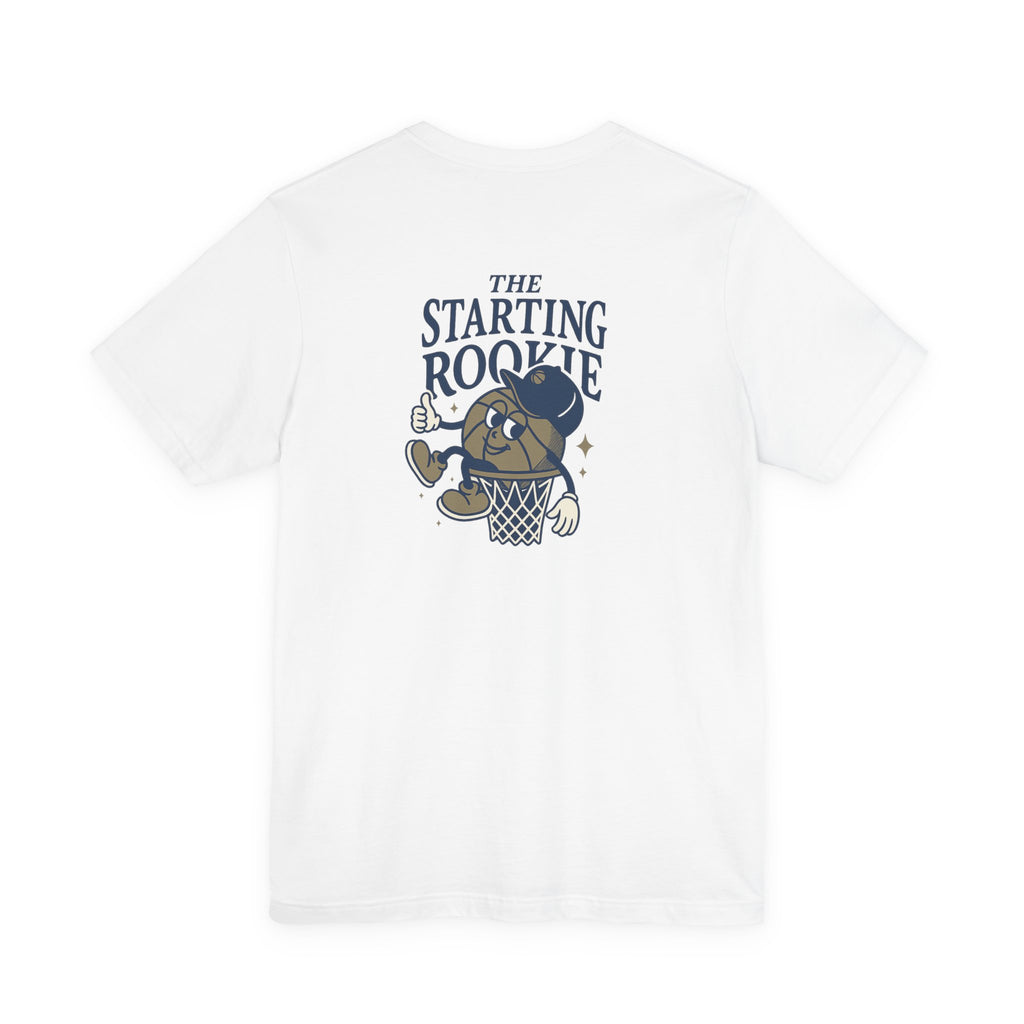 The Starting Rookie Unisex Tee | Cute Basketball Shirt, Sports Fan Apparel, Gift for Athletes, Casual Wear, Back-to-School Tee