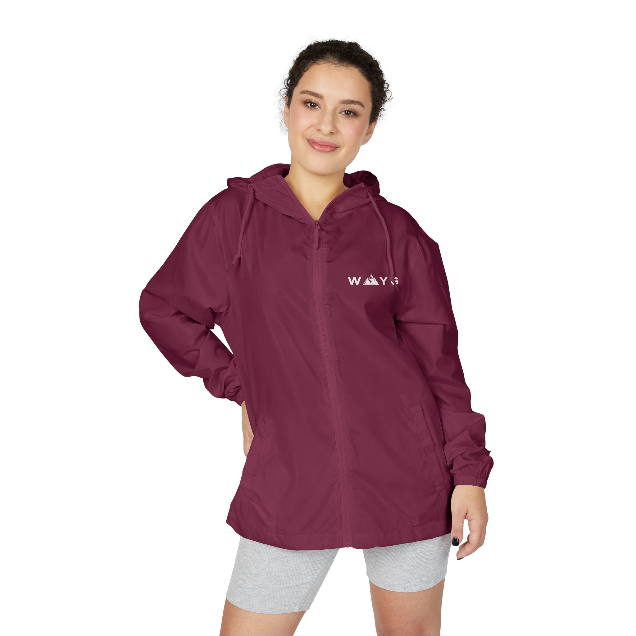 WAYG Windbreaker Jacket Lightweight Zip-Up Hooded Jacket