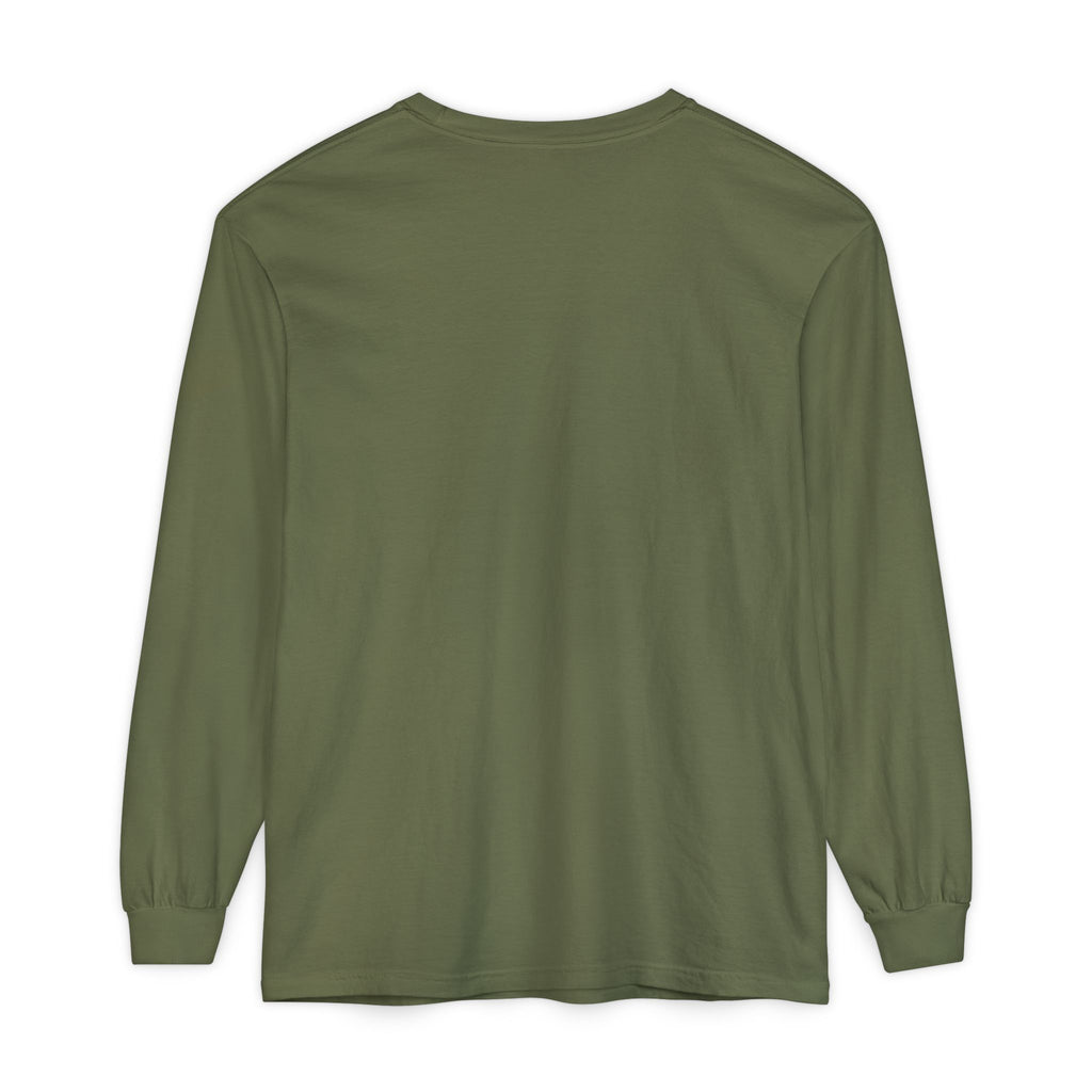 Garment-dyed Long Sleeve Tee - Casual Comfort, Unisex Style, Perfect Gift for Friends or Family, Layering Essential, Eco-friendly Tee