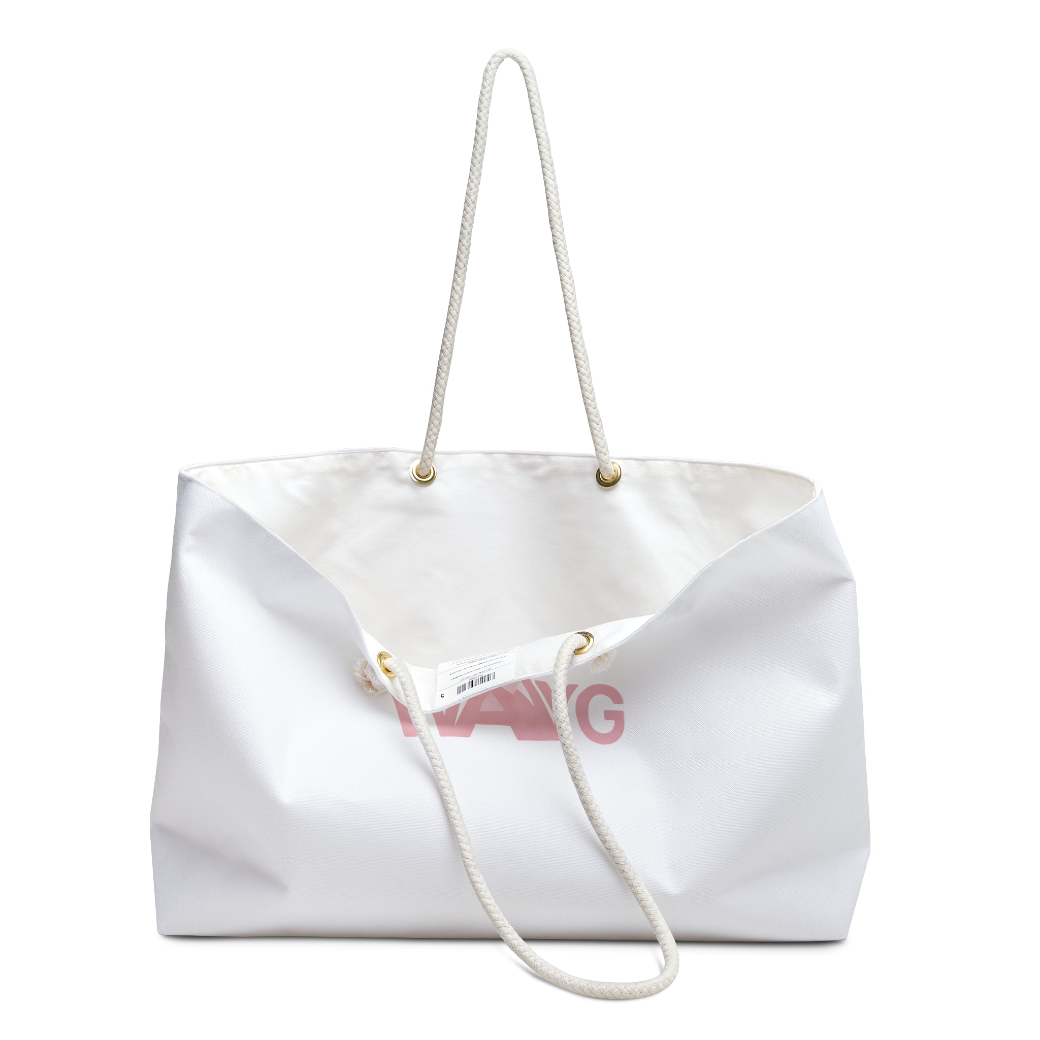Weekender Bag - Soft Pink WAVY Logo Travel Tote