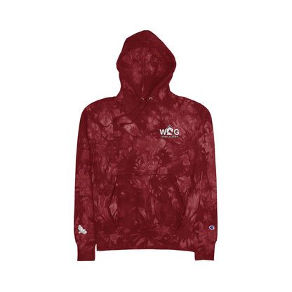 WAYG Collection- Sitka Alaska- Unisex Tie-Dye Champion Hoodie, Embroidered Hoodie