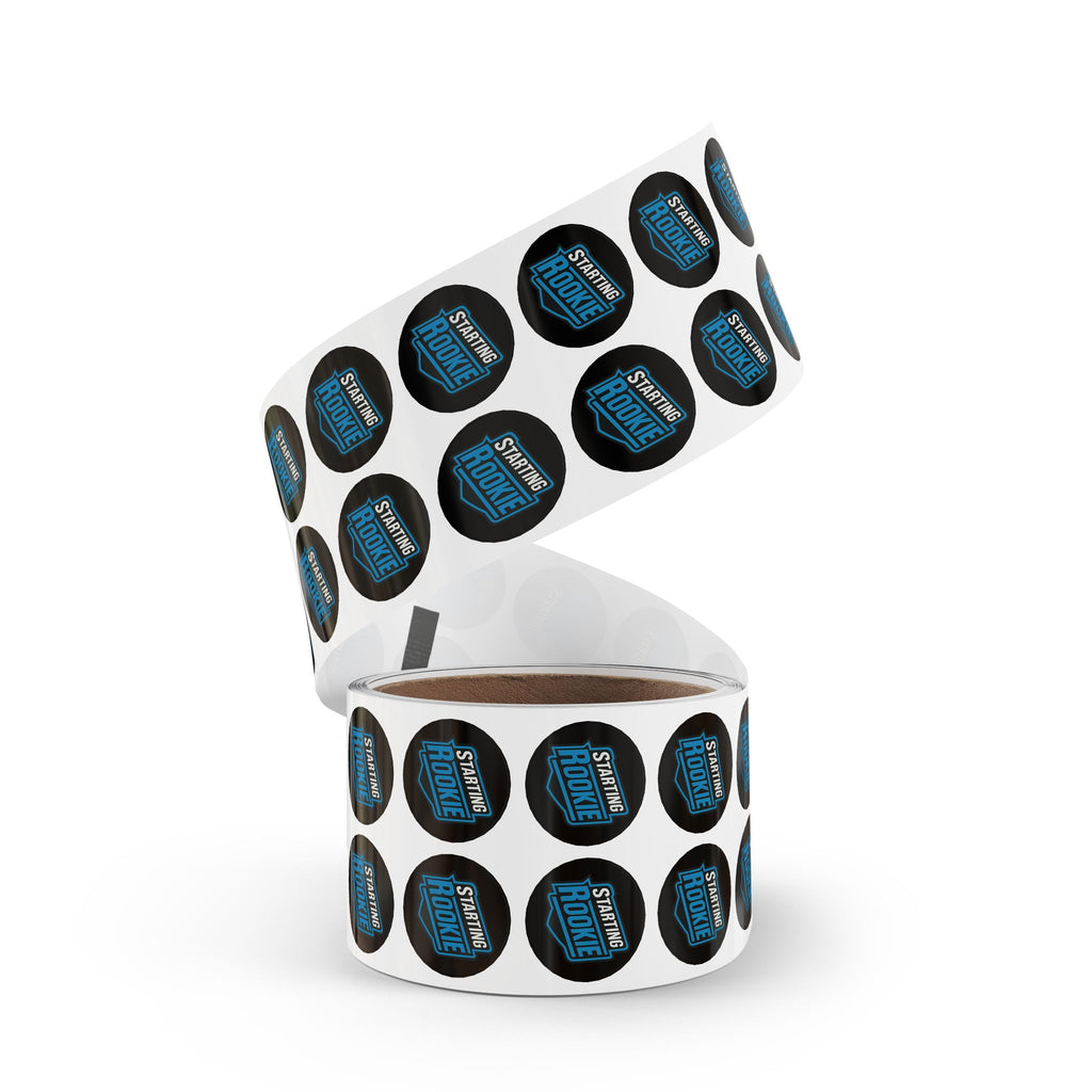 Starting Rookie Round Sticker Roll - Fun Labels for Parties, Scrapbooking, Gift Wrapping, Celebrations, Sports Events