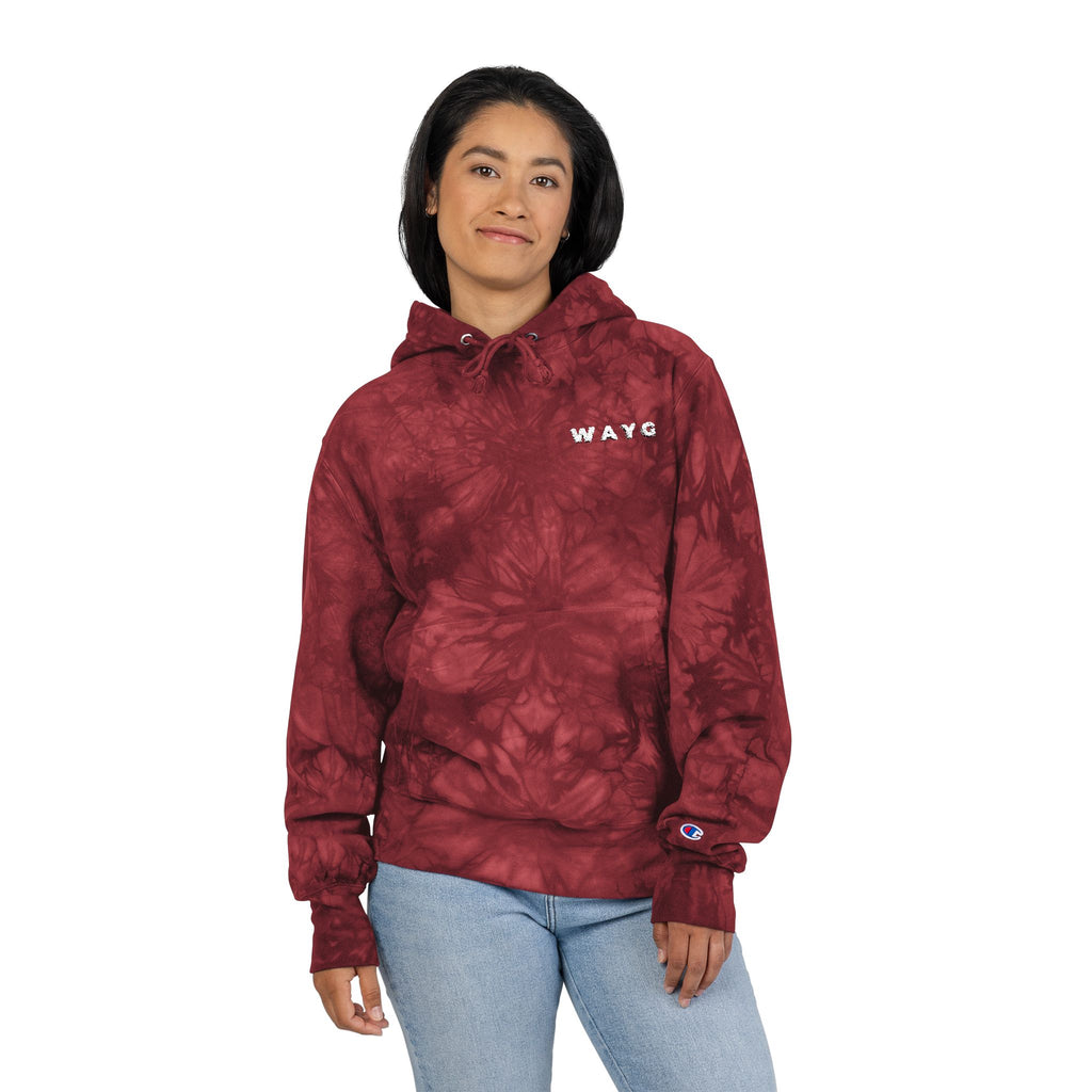 WAYG Heavy Hoodie -Embroidered Tie-Dyed
