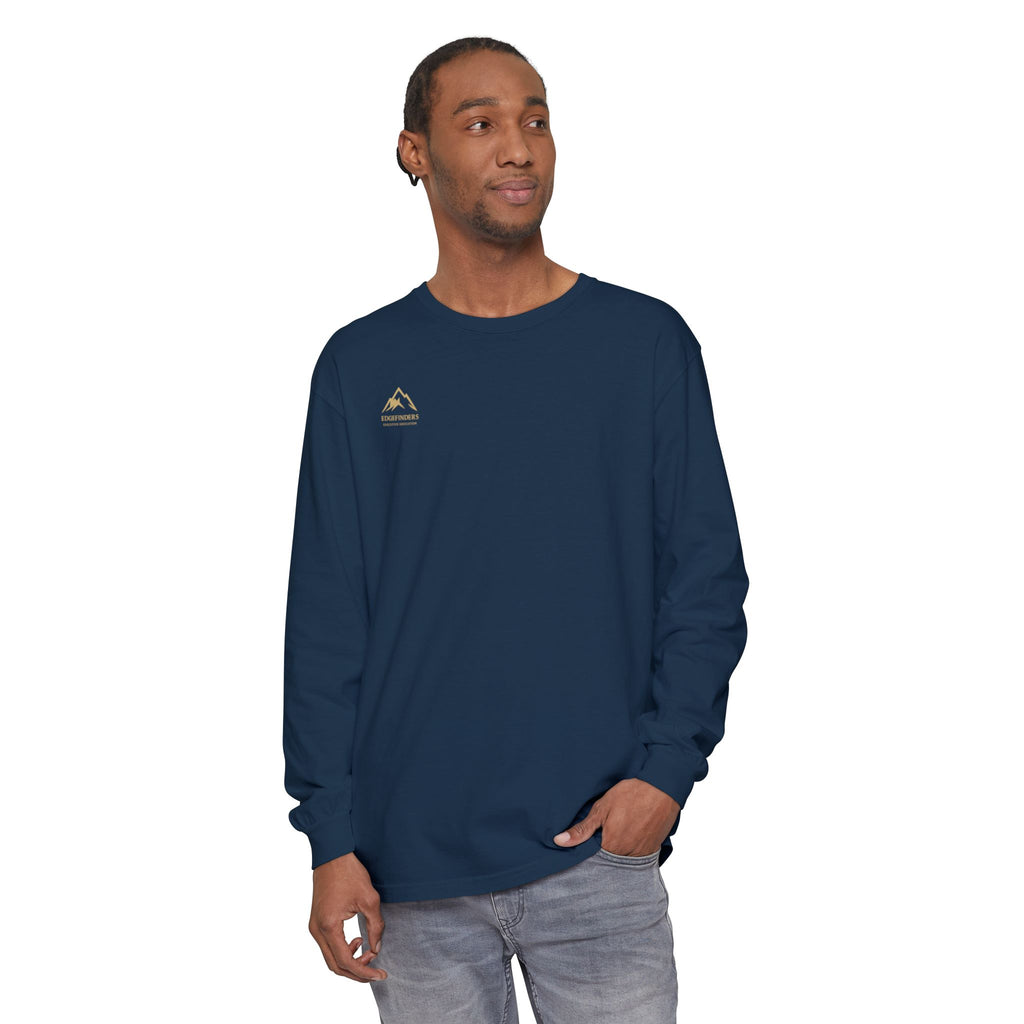 Garment-dyed Long Sleeve Tee - Casual Comfort, Unisex Style, Perfect Gift for Friends or Family, Layering Essential, Eco-friendly Tee